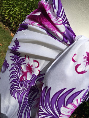 Purple Flower Printed Sarong