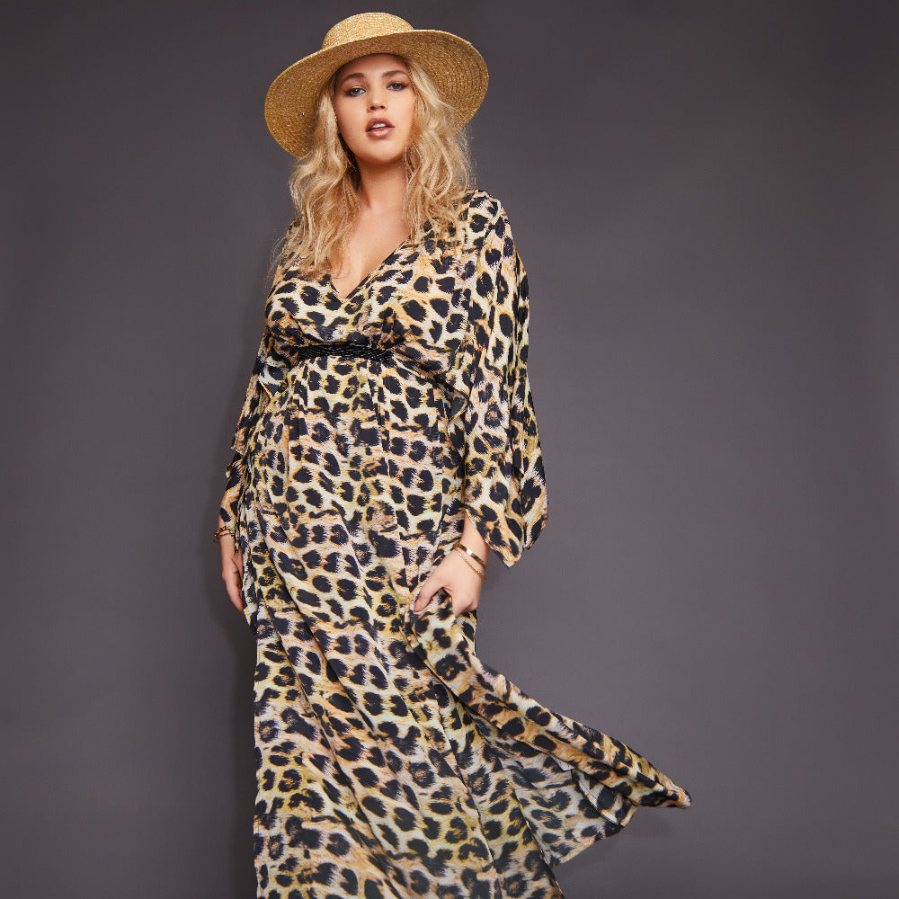 Roma Maxi Dress in Cheetah Print