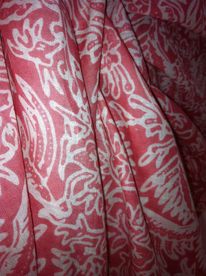 Coral Printed Floral Sarong