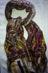 Multicolour silk & wool scarf