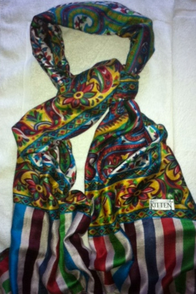 Daria silk kitten beachwear scarf