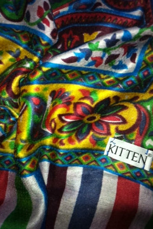 Multicolour silk & wool scarf