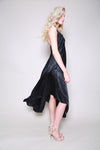 Black Satin Maxi Dress