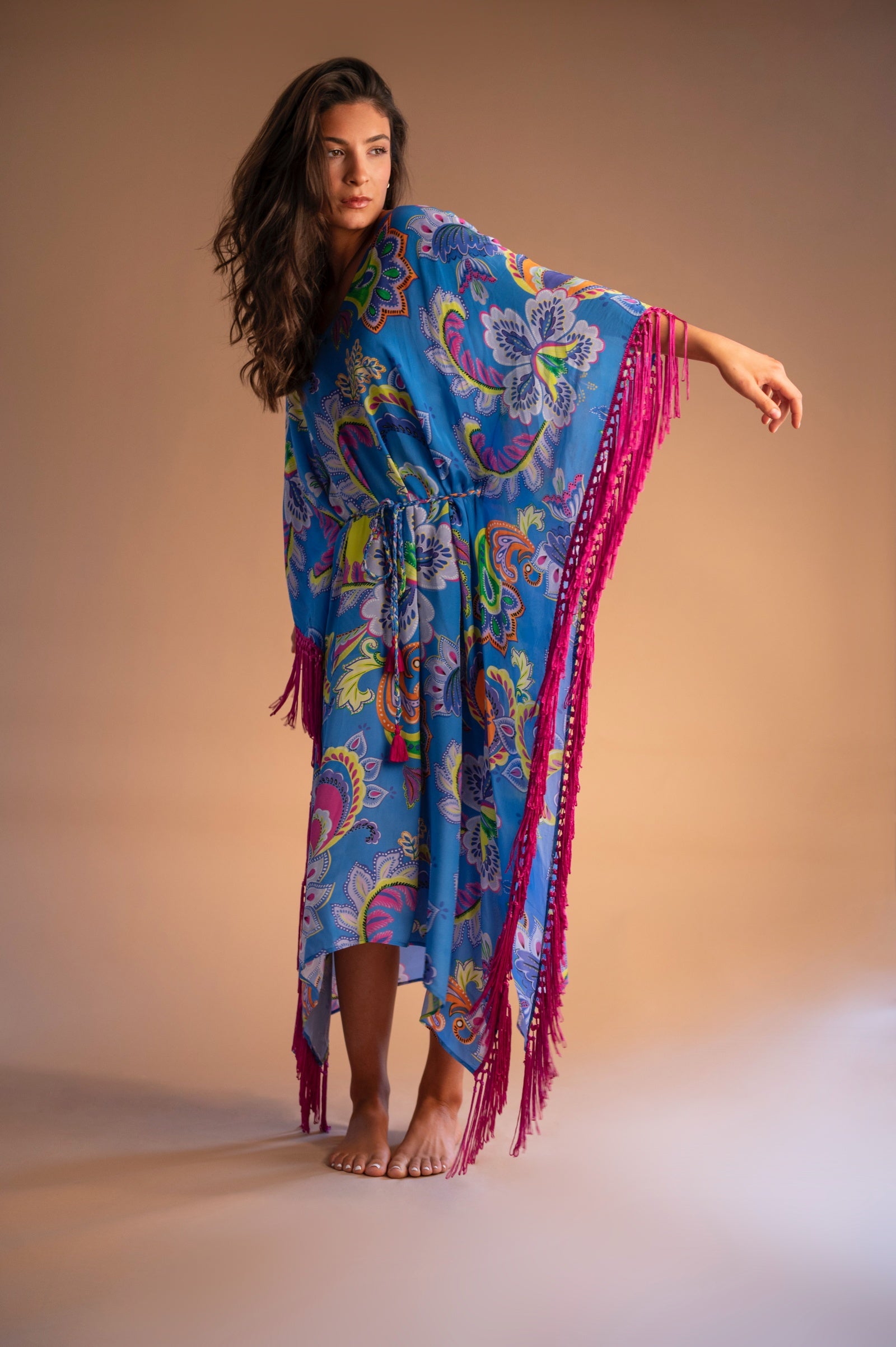 Jamila Fringed Maxi Kaftan