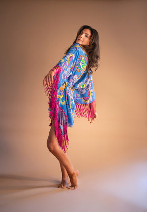 Jamila Fringed Mini Kaftan