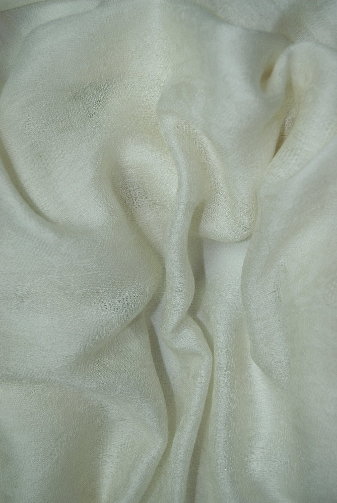 Winter white Cashmere Pashmina