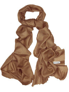 Gold lambswool luxury scarf