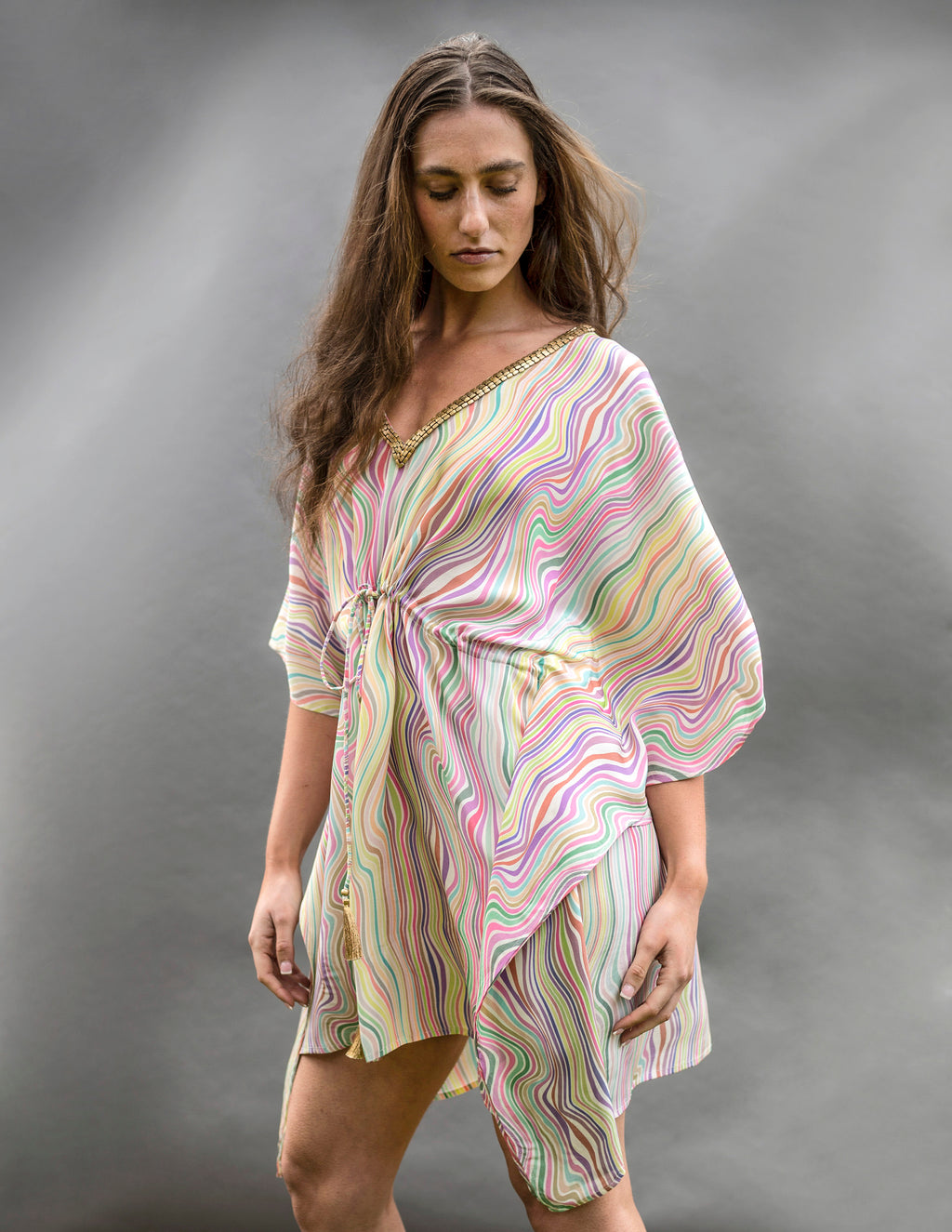 Selina Pastel Candy Kaftan