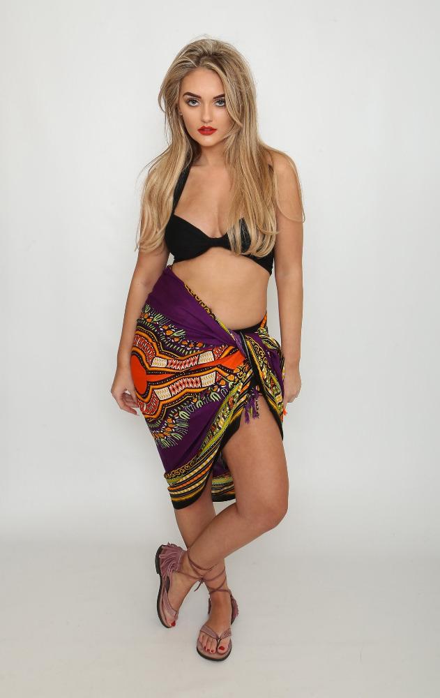 Purple Ganga print sarong