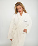 Kitten Beachwear Classic White Ladies Bathrobe