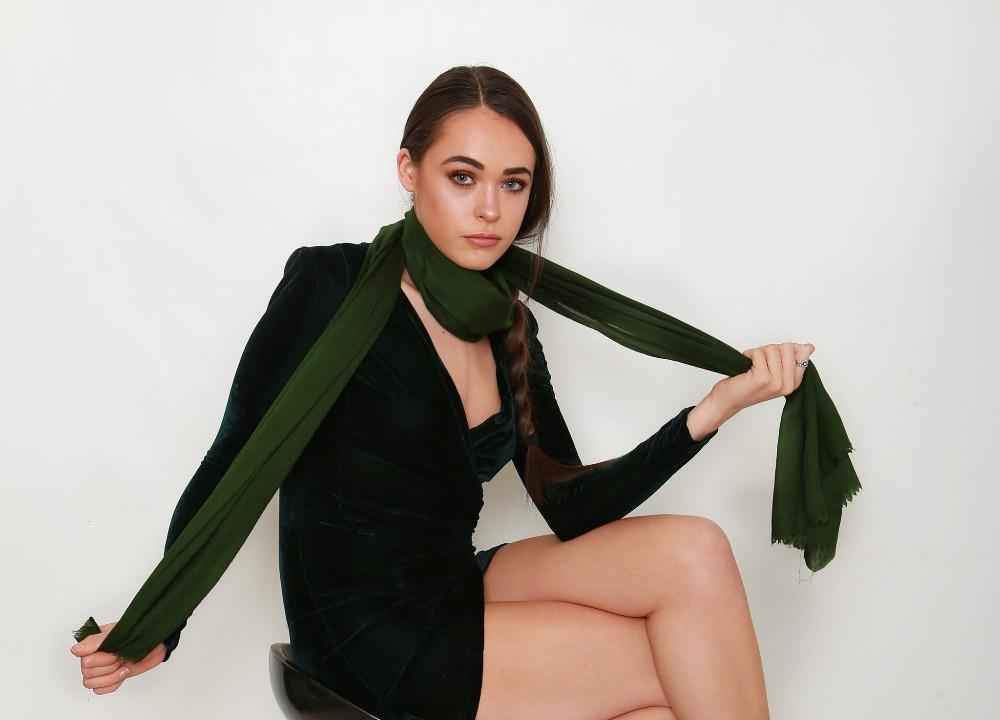 'Gator' Green Pashmina