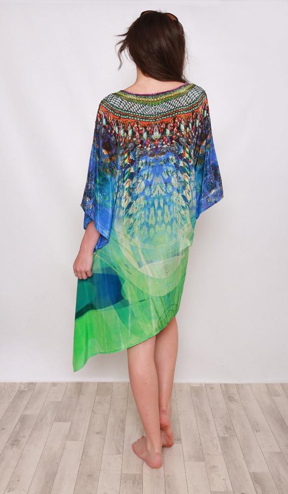 Brigitte Silk Printed Kaftan