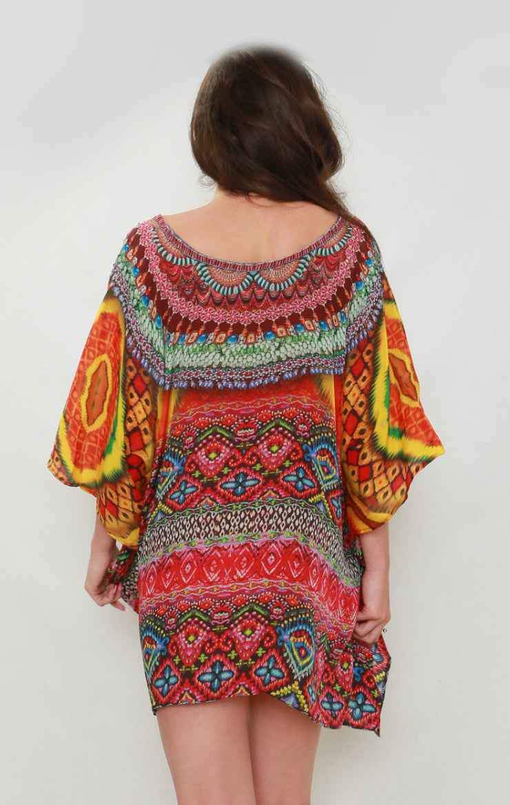 Kahlo Multicoloured Kaftan Top