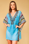 Mabel Sheer Blue Kaftan 