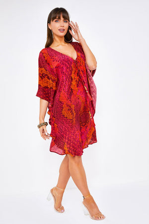 Kaa Tassel Kaftan in Raspberry Python