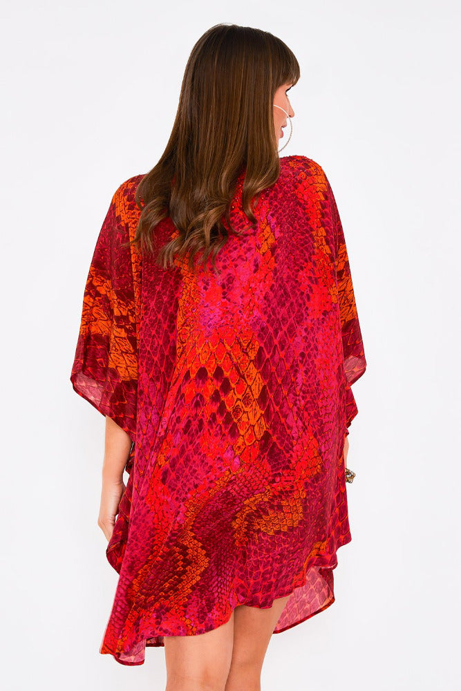 Kaa Tassel Kaftan in Raspberry Python