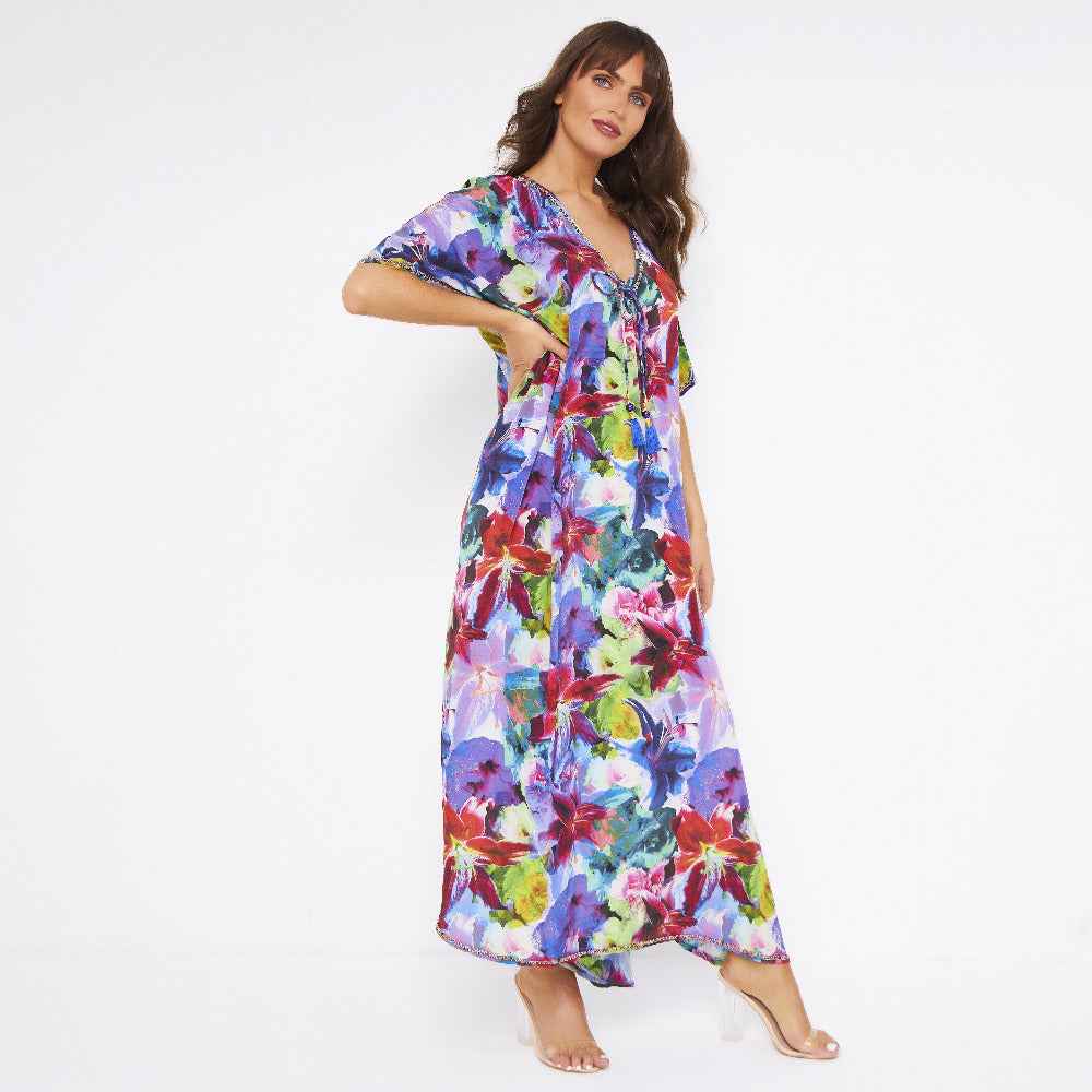 Ishani Beaded Maxi Kaftan