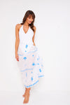 Kitten Beachwear Mykonos Blue Embroidered Sarong