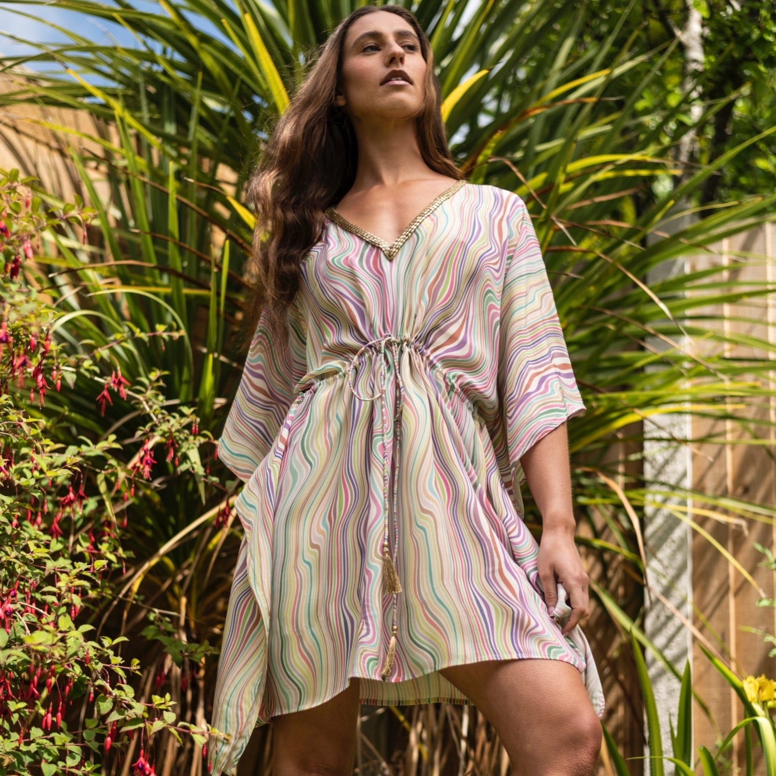 Selina Pastel Candy Kaftan