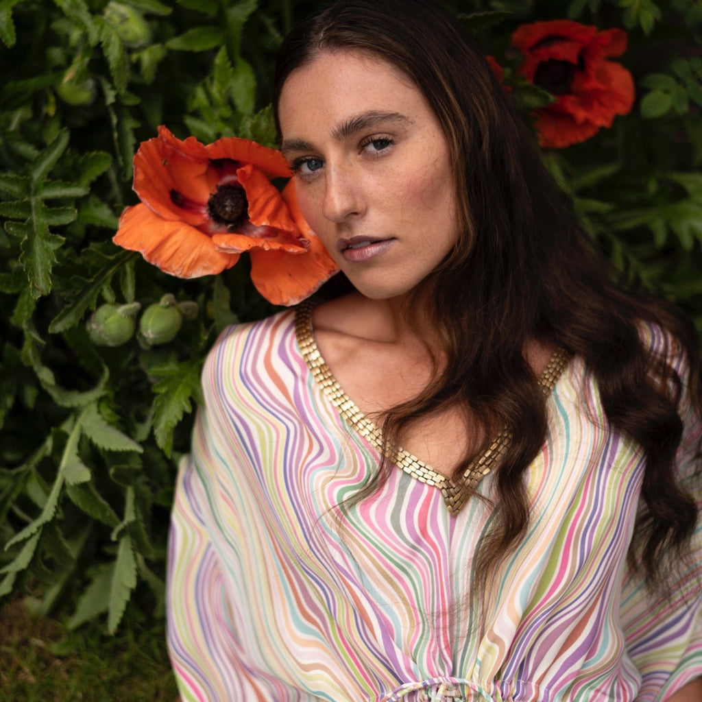 Selina Pastel Candy Kaftan
