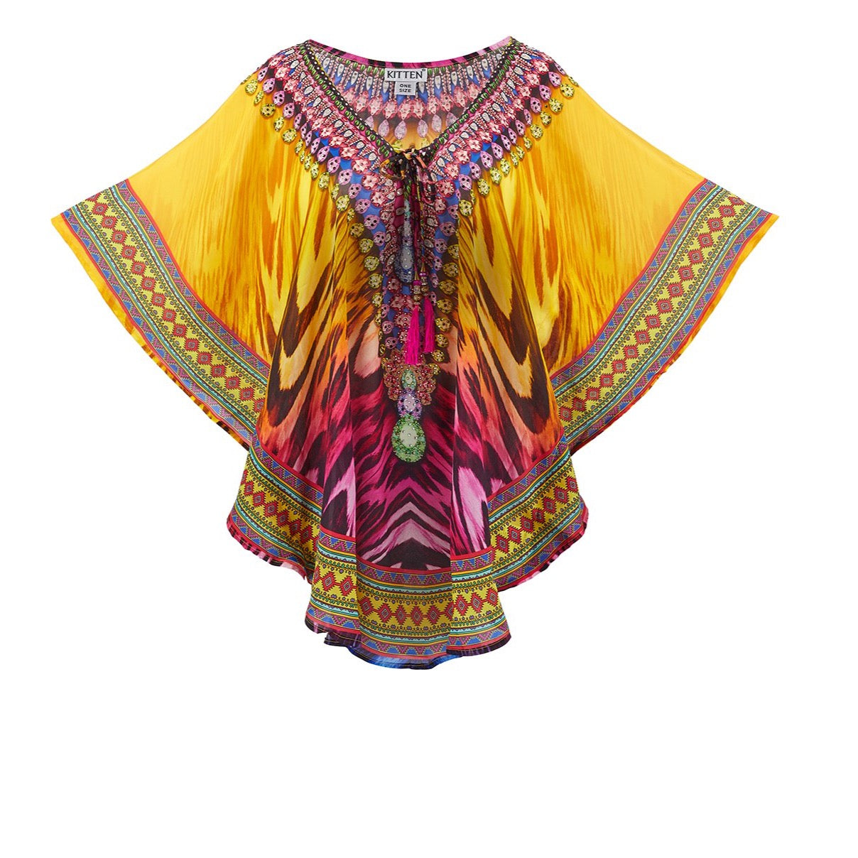 Kitten Beachwear Bianca Multicolour Kaftan