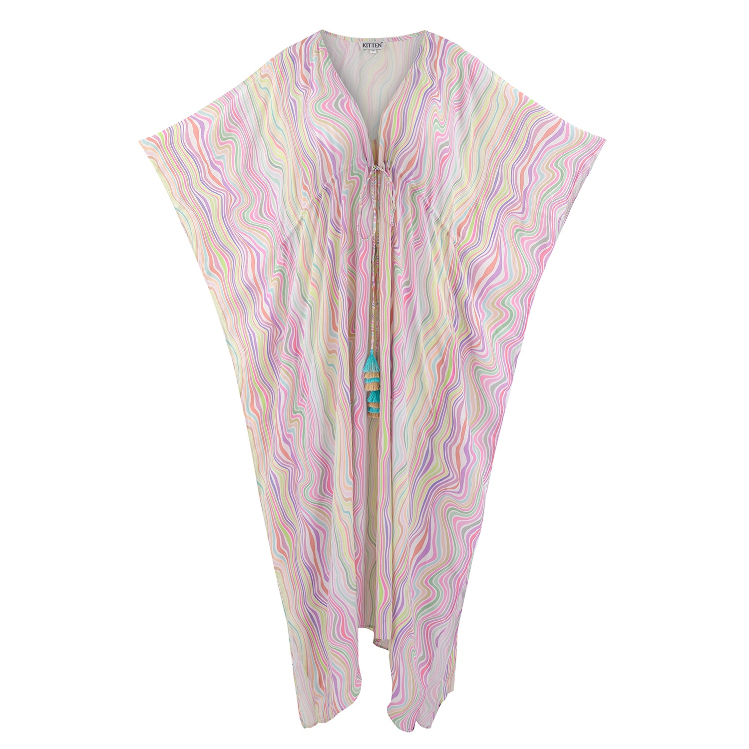Selina Pastel Candy Maxi Kaftan