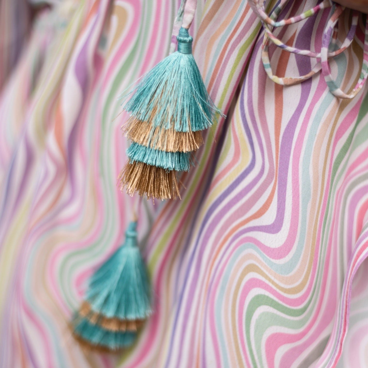 Selina Pastel Candy Maxi Kaftan