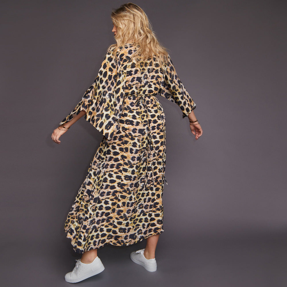 Roma Maxi Dress in Cheetah Print