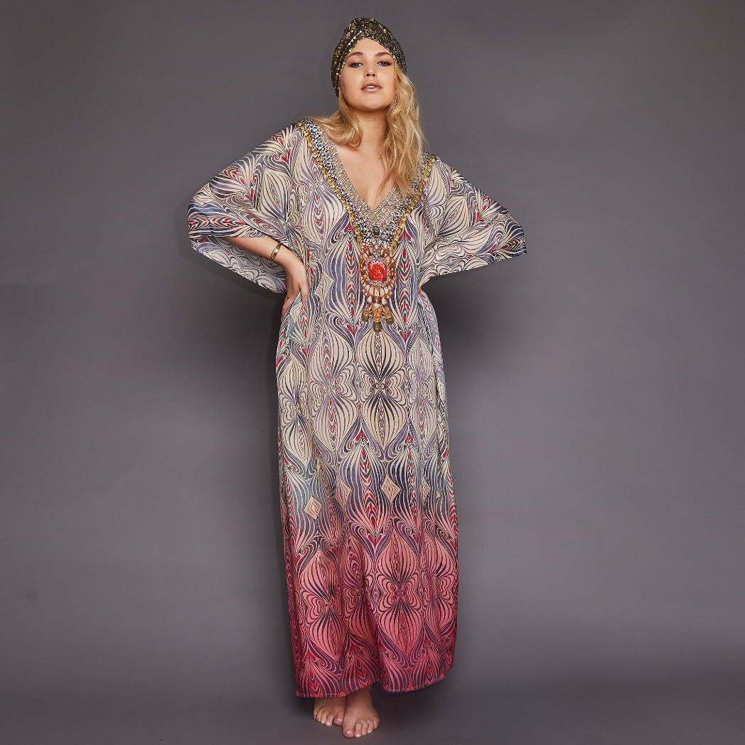 Kitten Beachwear Martina Ombré Maxi Kaftan