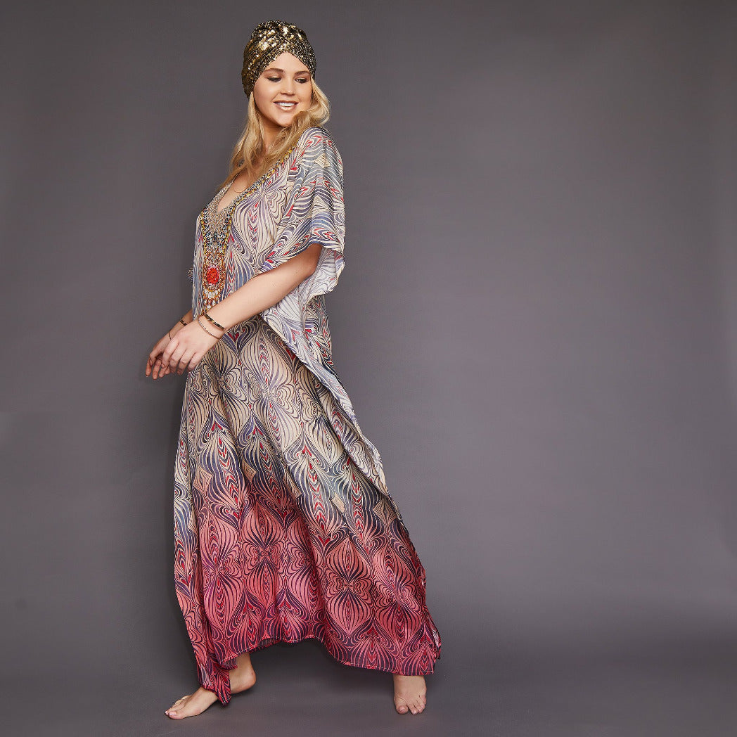 Kitten Beachwear Martina Ombré Maxi Kaftan