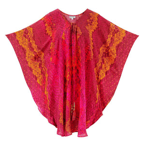 Kaa Tassel Kaftan in Red Python