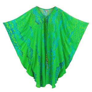 Kaa Tassel Kaftan in Lime Python