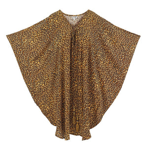 Kitten Beachwear Arya Kaftan in Leopard