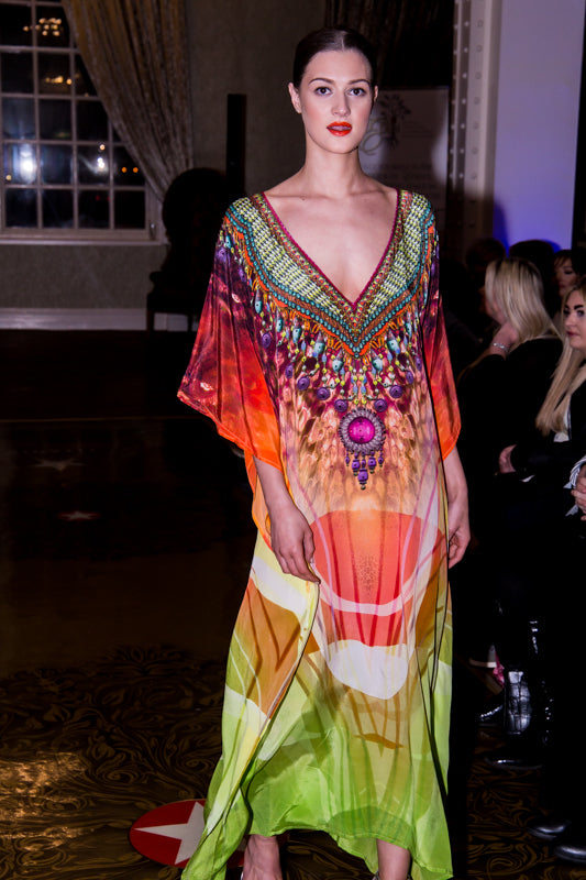 Claudine Printed Maxi Kaftan