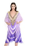 Alissa Midi Kaftan with long sleeves in Violet