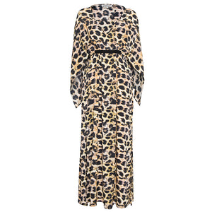 Roma Maxi Kimono Dress in Cheetah Print