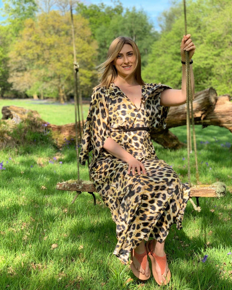 Roma Maxi Dress in Cheetah Print